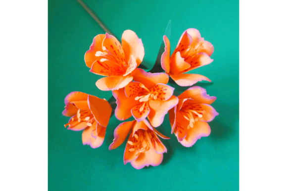 3D SVG Paper Flowers Alstroemeria for Creative Sellers