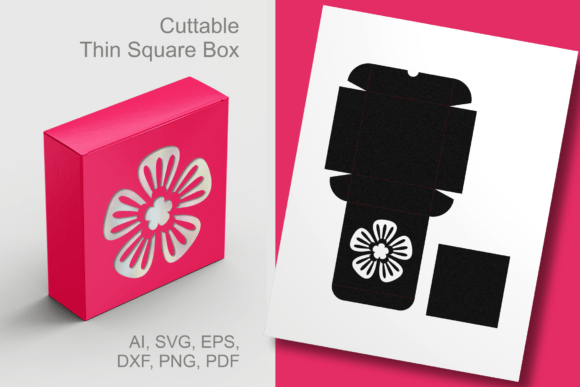 Blossom Shape Window Square Box Template – A 3D SVG Gift Boxes Game-Changer