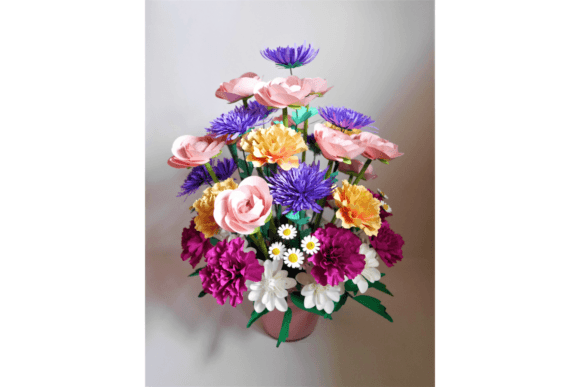 Daphne Flower Arrangement: A 3D SVG Floral Composition for Branding