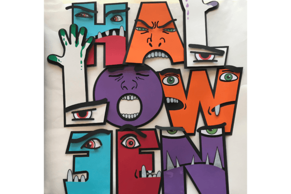 Halloween Garland: A 3D SVG Design Asset for Spooky Season Branding