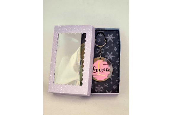 Key Ring Chain Gift Box SVG: 3D SVG Shapes for Handmade Packaging