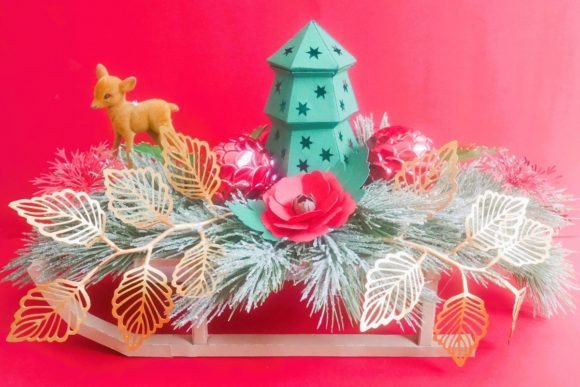 Khione Arrangement: A 3D SVG Christmas Graphic for Local Business Branding