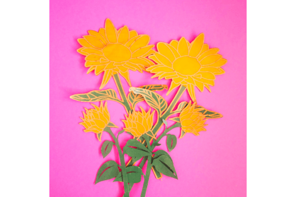 Layered Sunflowers 3D SVG: A Floral Masterpiece for Content Creators