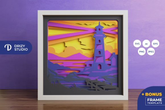 Lighthouse 3D Shadow Box SVG Review
