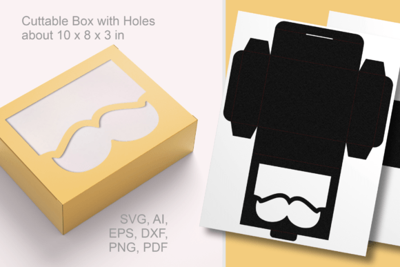 Mustache Window 1 Rectangular Favor Box Review for Real Projects