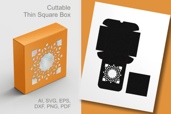 Ornamented Frame Square Box Template SVG: A 3D Design Asset for Content Creators