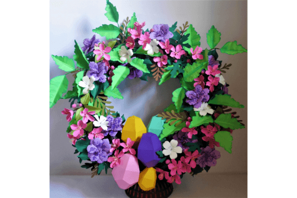 Pasqua Wreath: A Vibrant 3D SVG for Easter Content