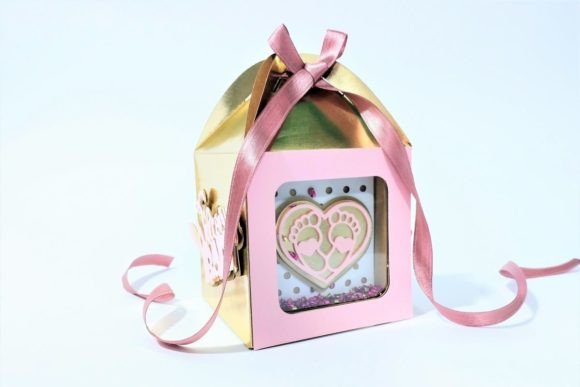 Shaker Box Footprint Baby Girl 3D SVG Review