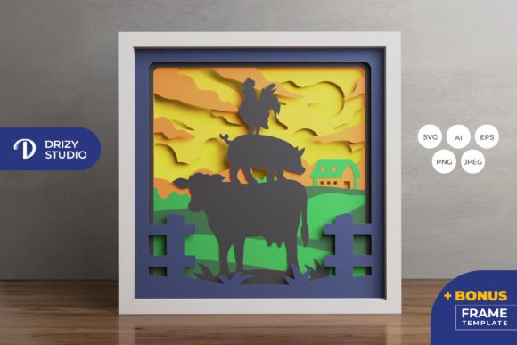 Stack of Farm Animals 3D Shadow Box: A Practical Review for Digital Sellers